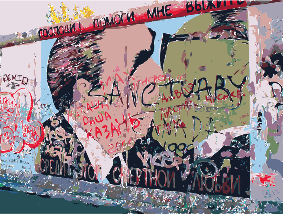 East Side Gallery Berlin Wall Graffiti Art Art Museum - East Side Gallery (990x750), Png Download