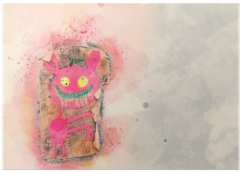 Funny Monster Graffiti - Oil Painting (400x400), Png Download