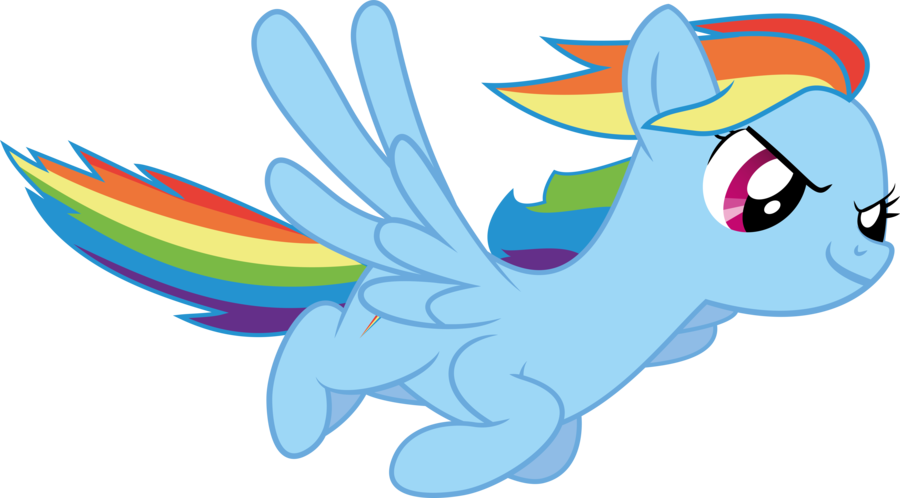 Rainbow Dash Flying Png Transparent Image - Rainbow Dash Flying Png (900x498), Png Download