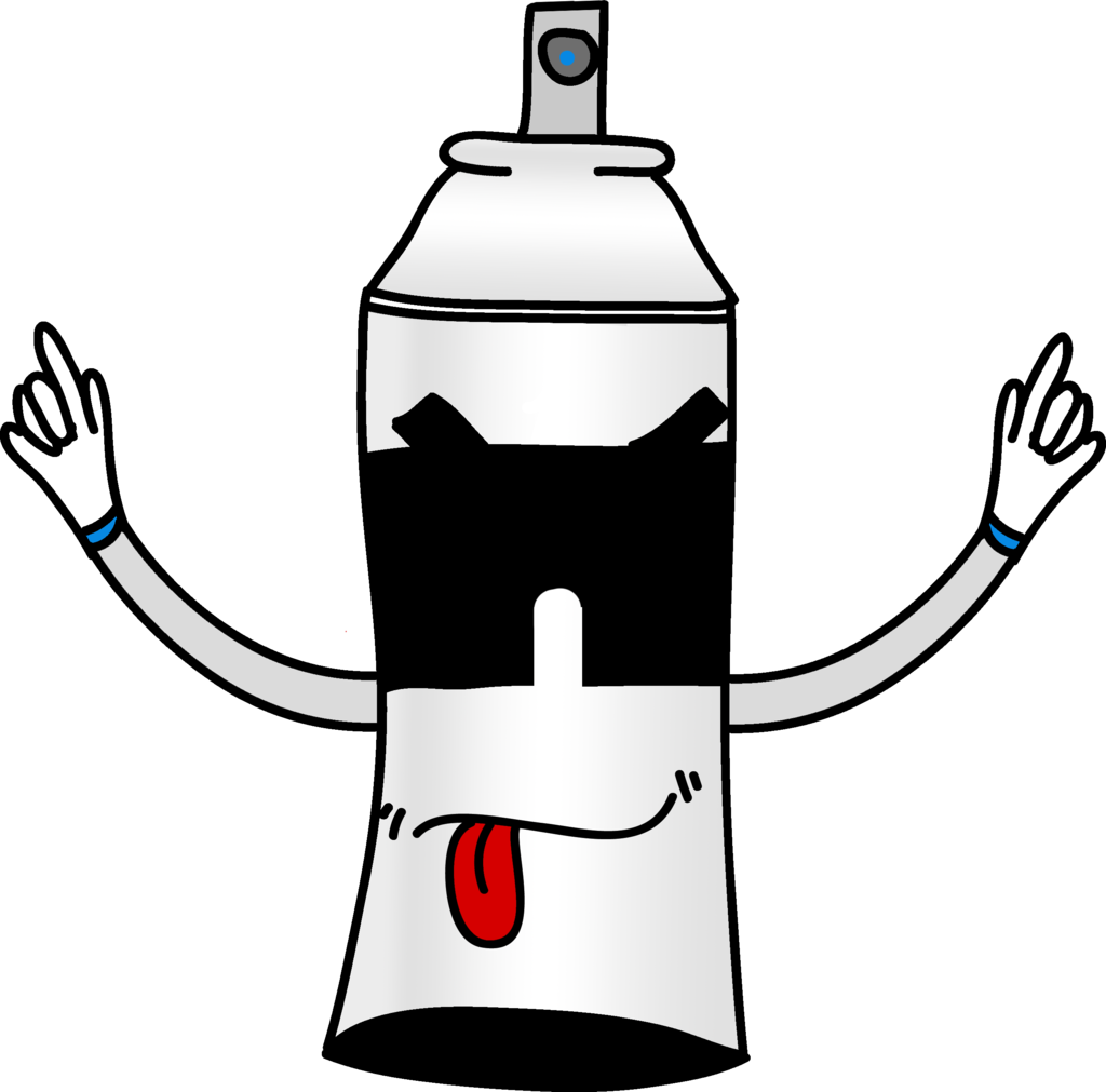 Spray Can Cartoon - Graffiti De Un Spray (1024x1011), Png Download