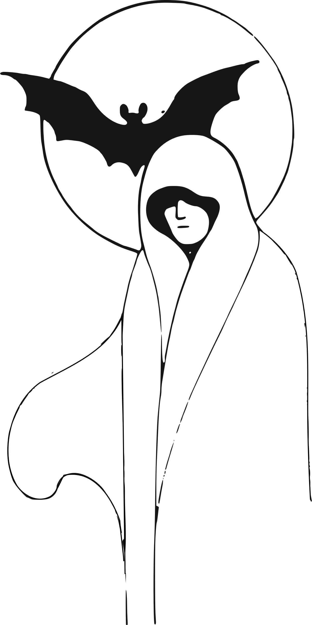 Big Image - White Lady Ghost Drawing (1200x2400), Png Download