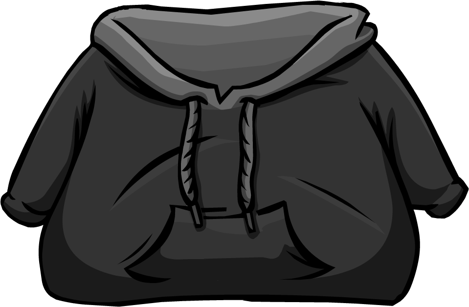 Black Hoodie - Club Penguin Black Hoodie (996x918), Png Download
