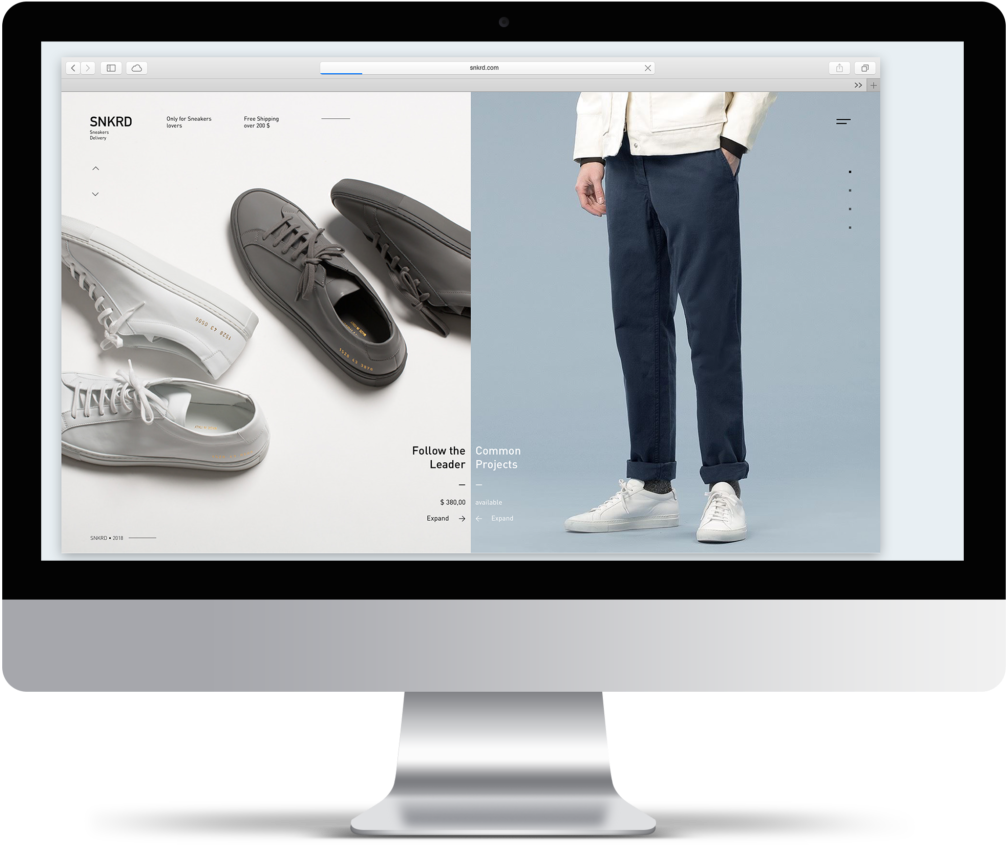 Snkrd Partial Mockup - Web Design (2048x1280), Png Download