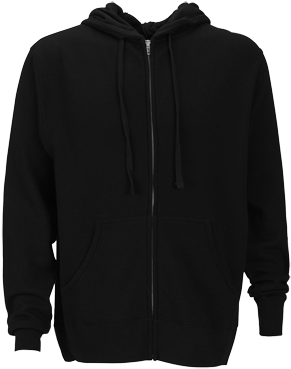 Blank Black Zip Up Hoodie (416x416), Png Download