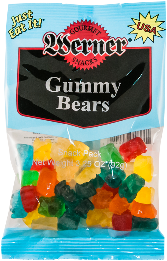 Gummy Bears Oz Bag Case Werner Gourmet Meat Snacks - Werner Gourmet Meat Snacks Werner Sour Strawberry Belts (852x1280), Png Download