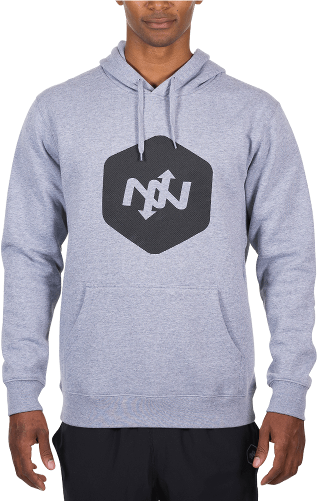 Hex Contact Pullover Hoodie Gray Heather/black - 45lb Captain America Shield Barbell Plate (735x1000), Png Download