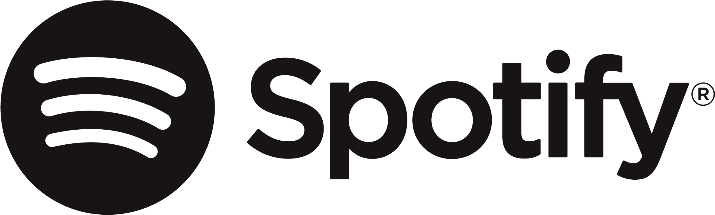 Spotify Logo Png Rgb Black - Spotify Png (2362x708), Png Download