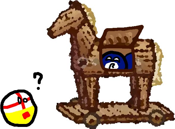 Trojan War - Trojan War Polandball (651x487), Png Download