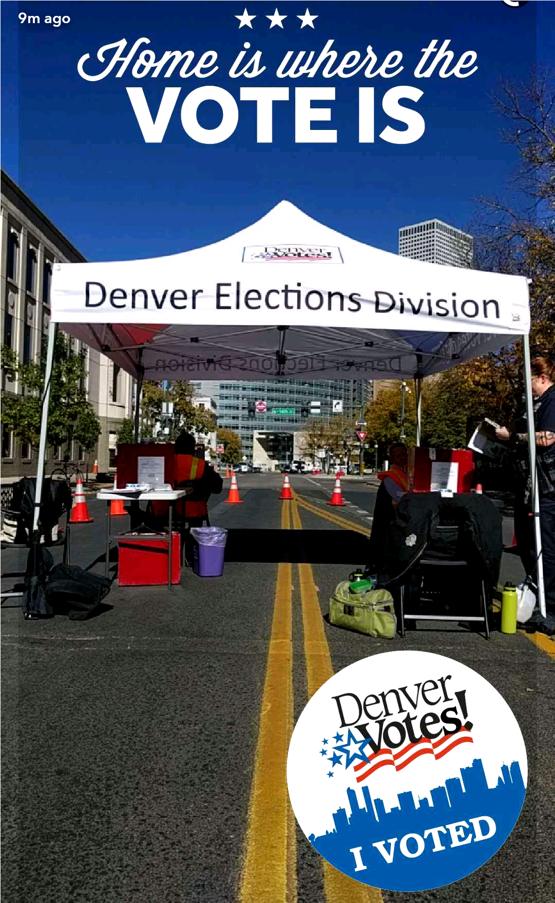 A Snapchat Voting Booth Filter, Triggered At 14th And - Denver (2304x1757), Png Download