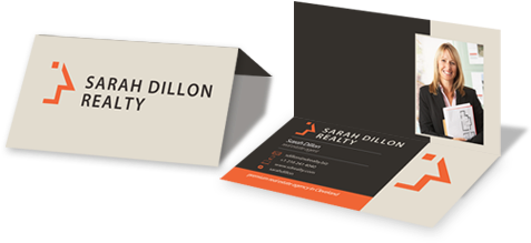 Foldover Business Cards - Folded Business Cards Png (500x500), Png Download