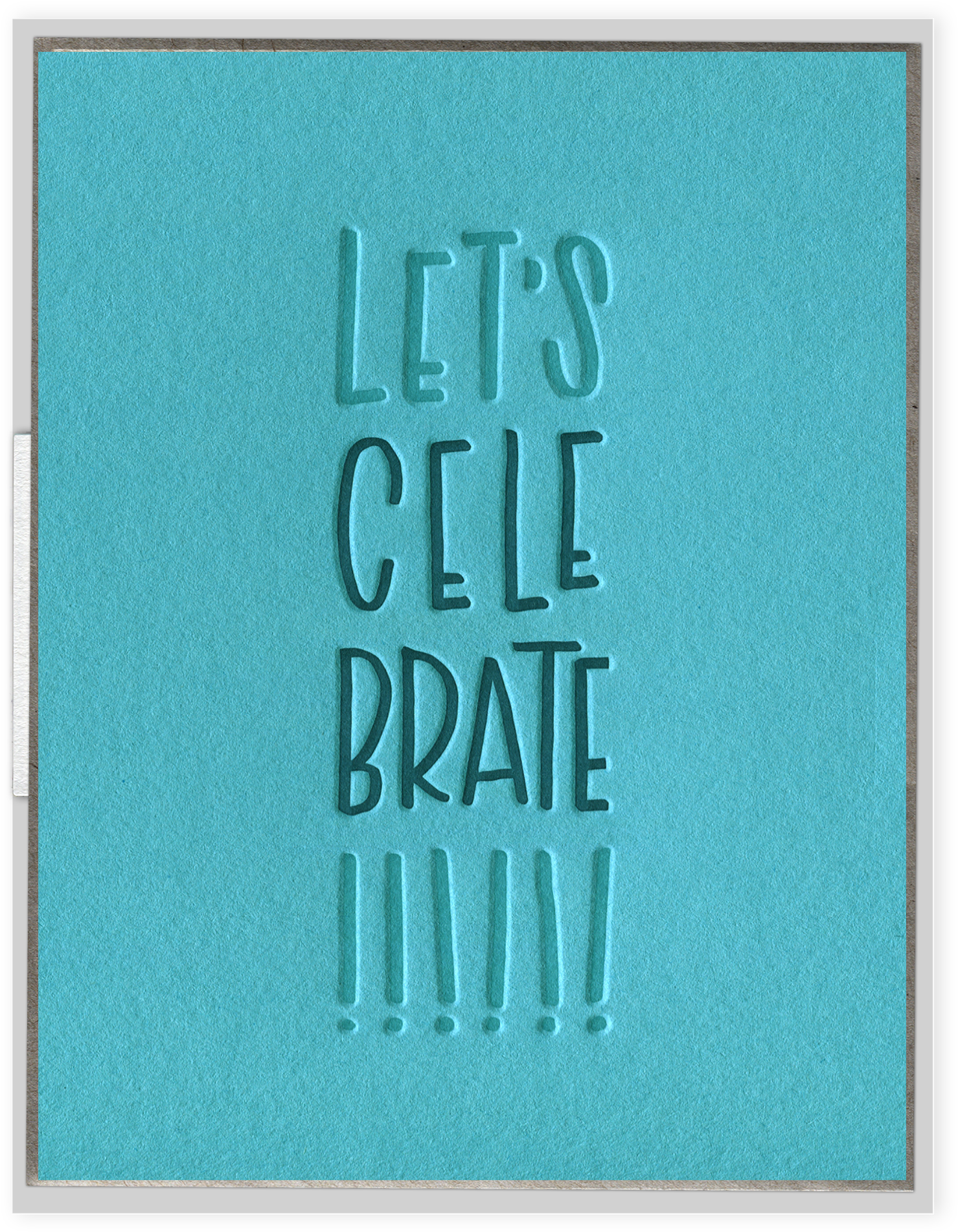 Let's Celebrate Letterpress Greeting Card - Greeting Card (2048x2048), Png Download