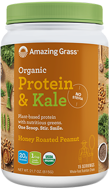 Plant-based Protein - Amazing Grass Organic Protein And Kale (375x400), Png Download