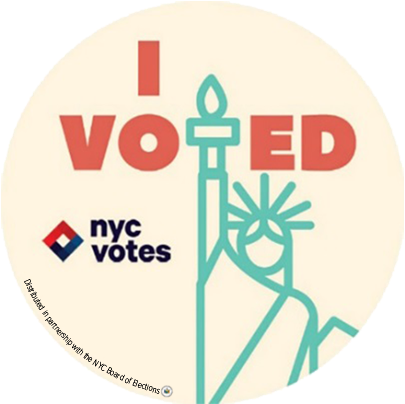 "we Used The Statue Of Liberty, An Iconic Symbol Of - Nyc Votes (420x410), Png Download