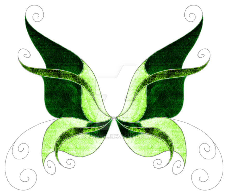 Green Fairy Wings Png (900x750), Png Download