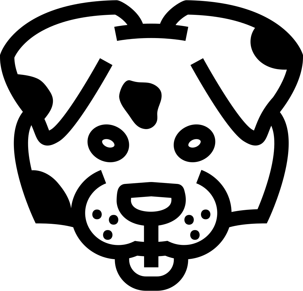 Dog Face Outline Front Comments - Dog Outline Face (980x940), Png Download