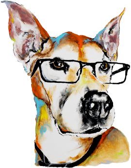 Spartacus Shows Off Stylish Glasses In A My Pooch Face - Portrait (450x435), Png Download