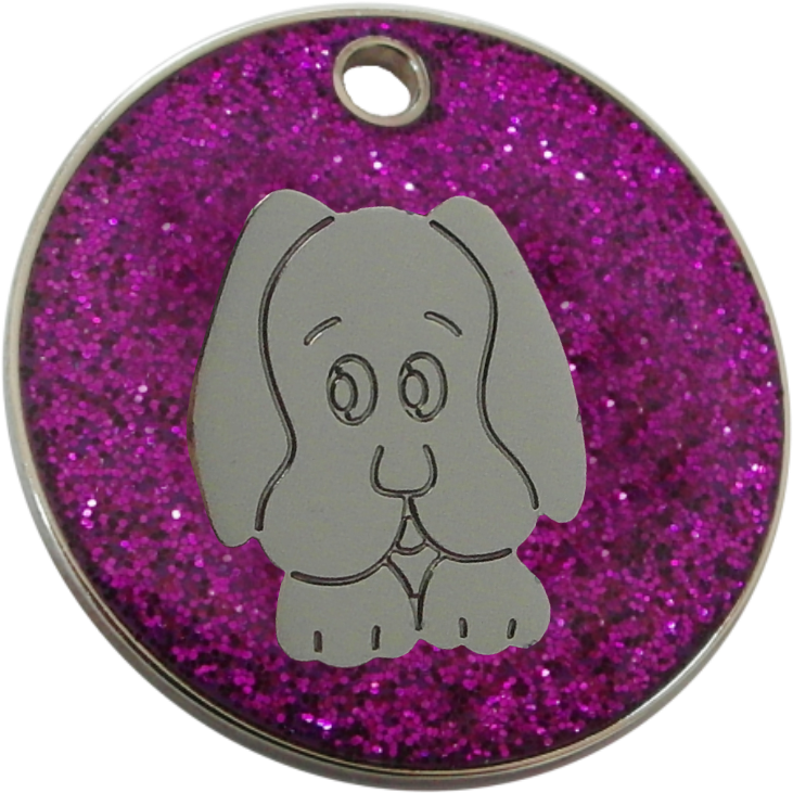 Glitter Pet Id Name Tag - Pet Tag (938x938), Png Download