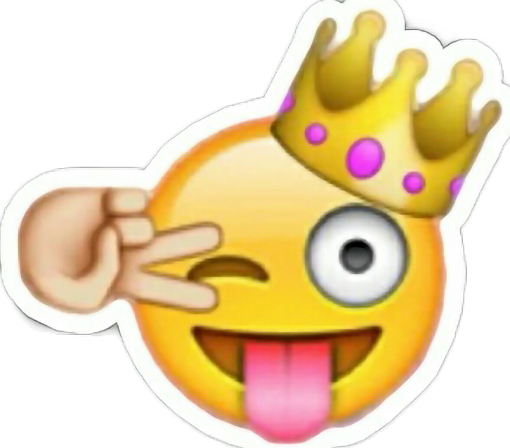 Slaying Slay King Queen Emjoi Winky Winkyface - Fond D Écran Emoji (726x638), Png Download