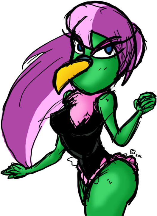Martian Bird Lady By Theeyzmaster On Deviantart Png - Marvin The Martian Girl (600x738), Png Download
