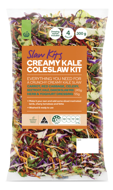 "woolworths Creamy Kale Coleslaw Kit 300g Bag" Has - Kale Slaw Woolworths (640x640), Png Download