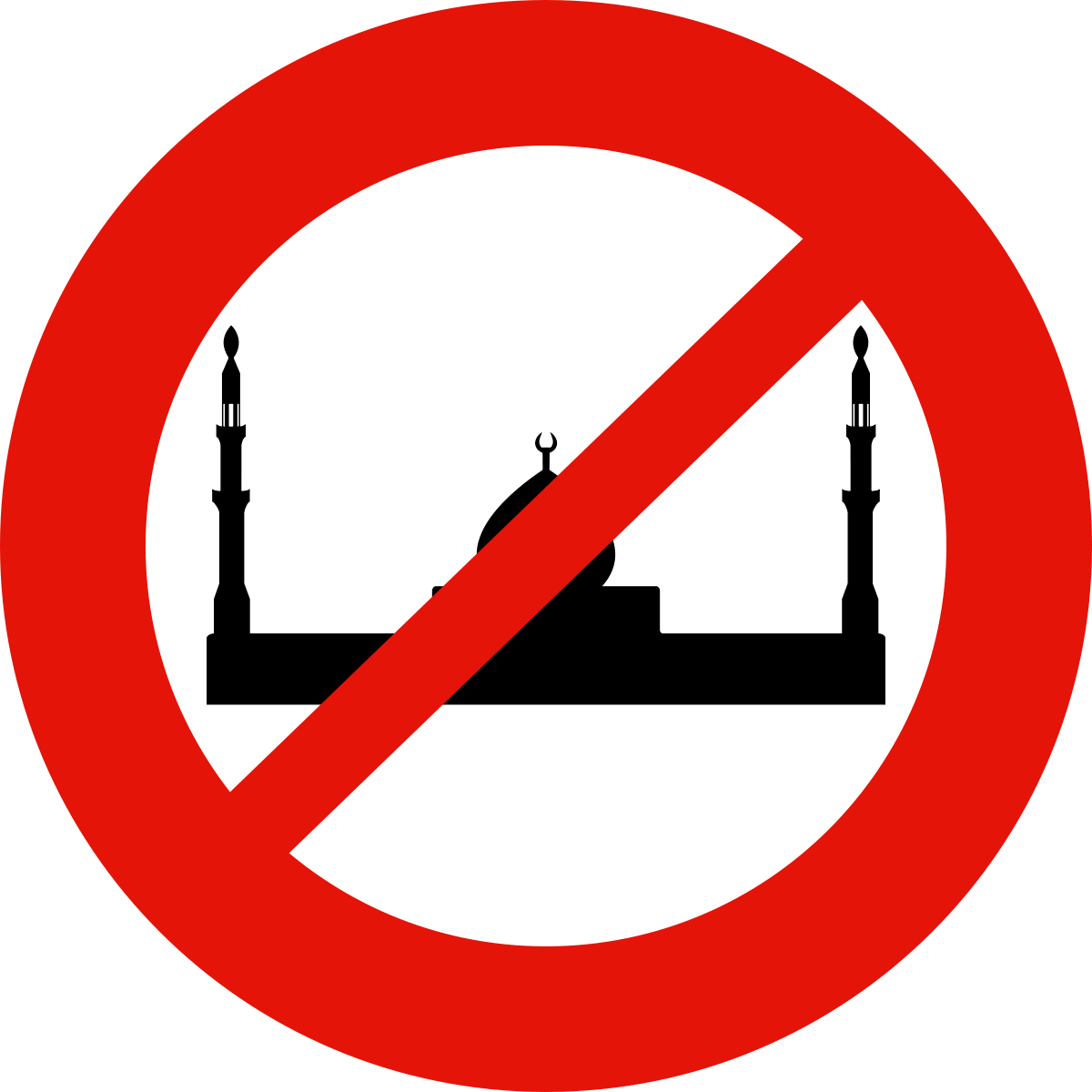 A New Trend The Banning Of Mosques - No Islam (600x600), Png Download