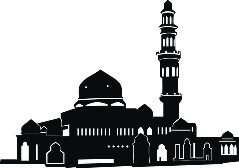 Building God Islam Mosque Muslim Silhouett - Mosque Png (482x340), Png Download