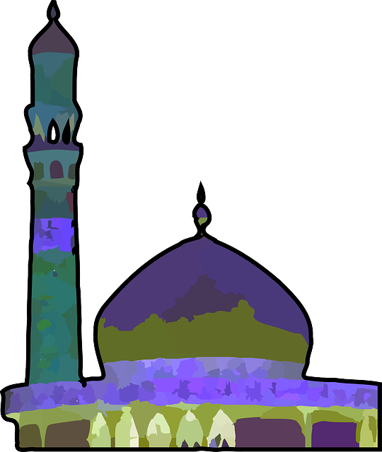 Building, Cartoon, Religion, Logo, Islam, Islamic - Mosque Animation (540x640), Png Download