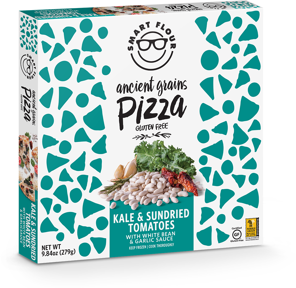 Kale & Sundried Tomatoes With White Bean & Garlic Sauce - Pizza (1200x1271), Png Download