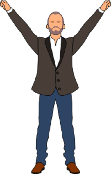 Raised Arms Image - Raised Arms Png (382x600), Png Download