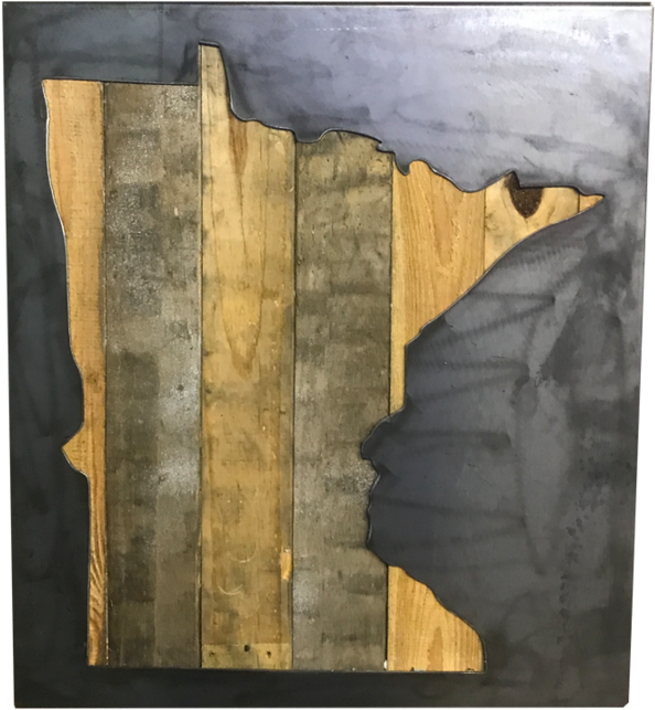 Rustic Minnesota Sign - Minnesota (1024x1024), Png Download