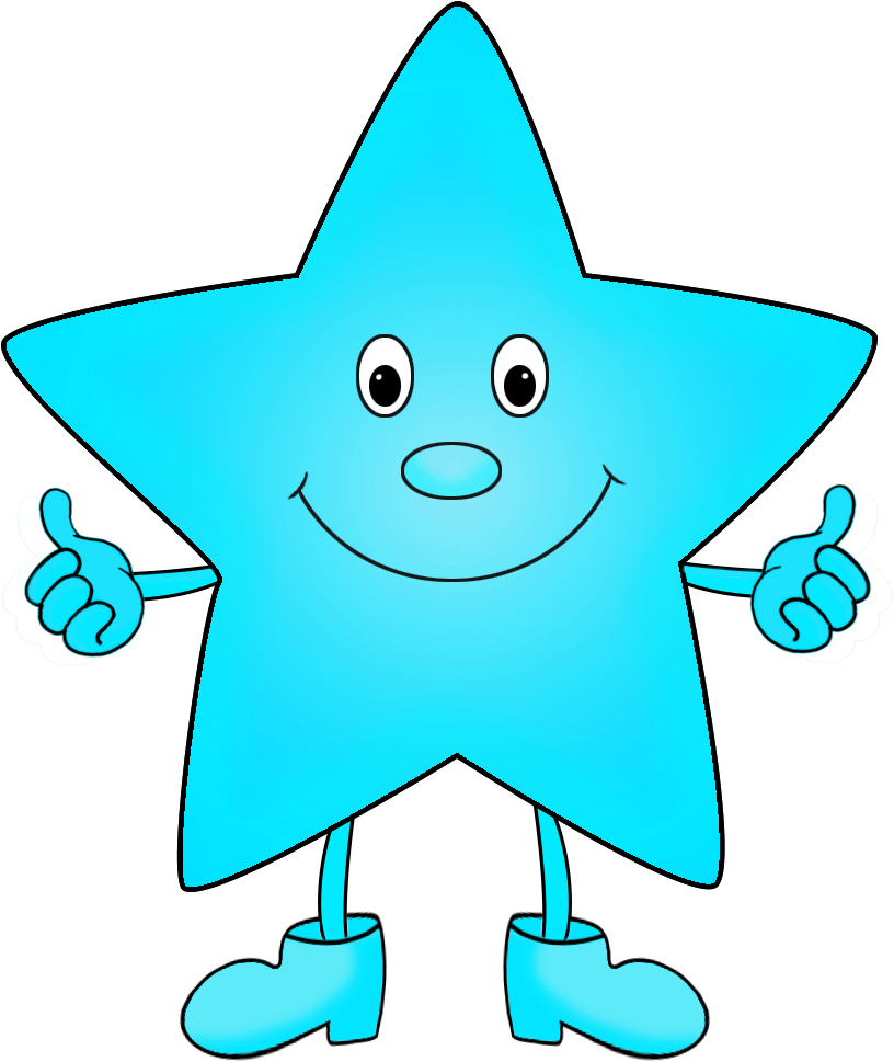 Download Light Blue Clipart Cartoon - Stars With Arms And Legs ...