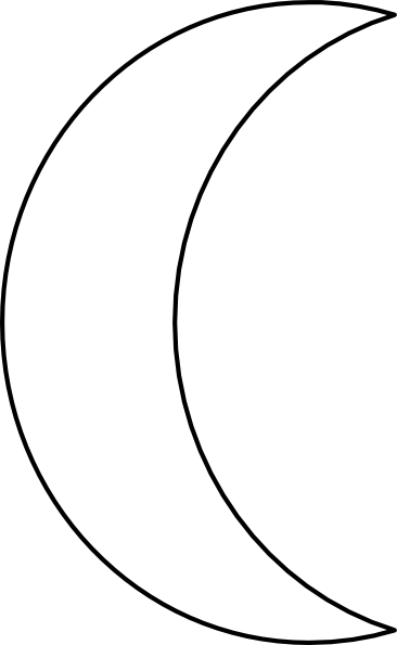 Moon Silhouette Cliparts - Moon Clip Art (366x595), Png Download
