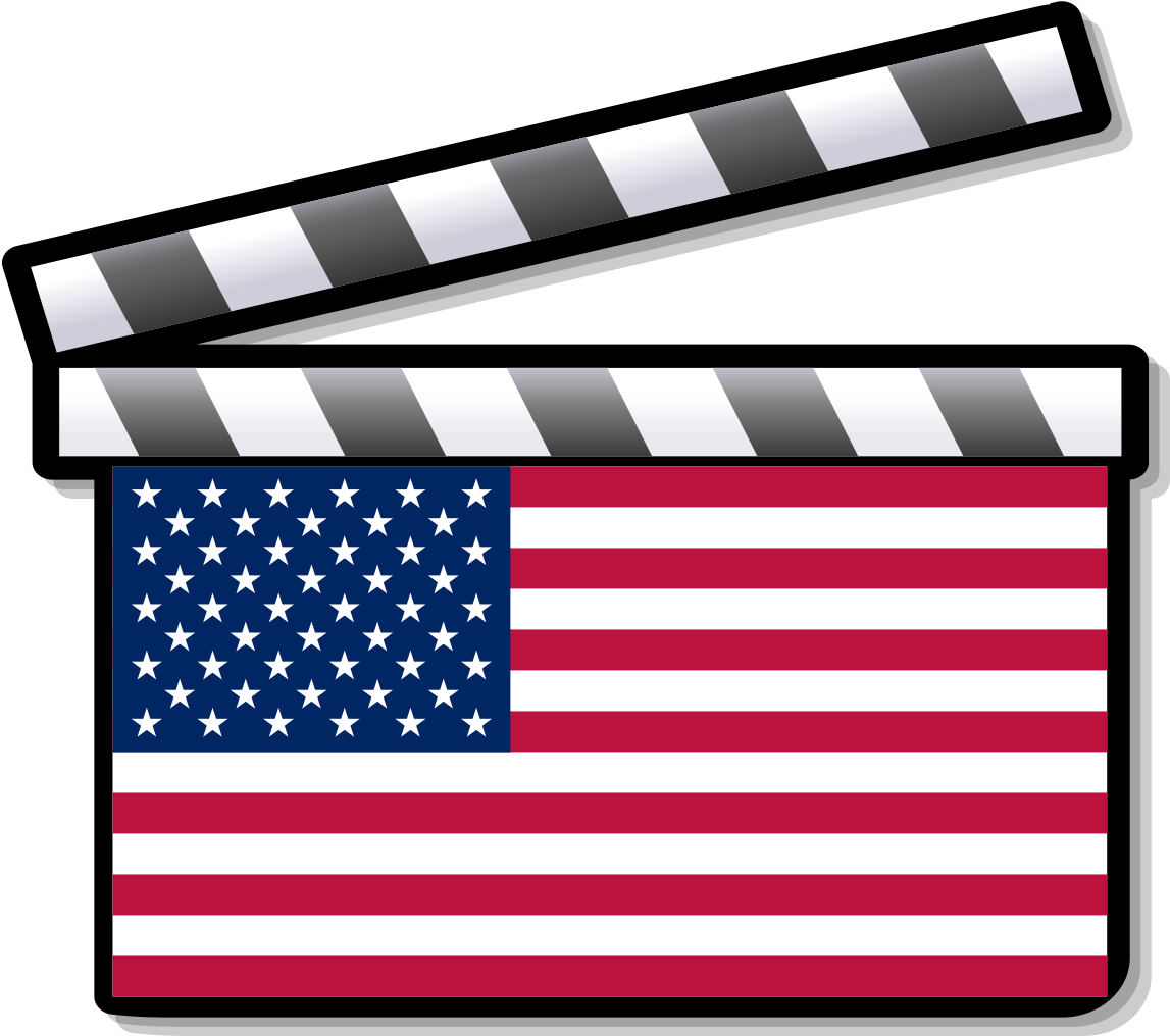 United States Film Clapperboard - American Flag (1156x1024), Png Download