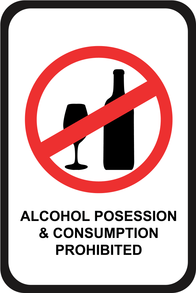 Alcohol Possession And Consumption Prohibited - Not Flush Feminine Products Sign (1000x1000), Png Download