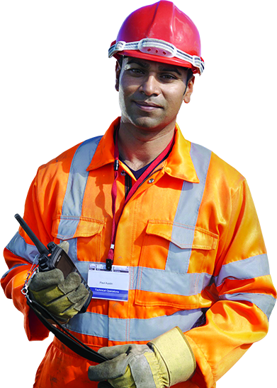 About Us - Oil & Gas Worker (391x549), Png Download