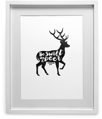 Be Swift - Red Deer Leather Effect Cushion - Tan (410x480), Png Download