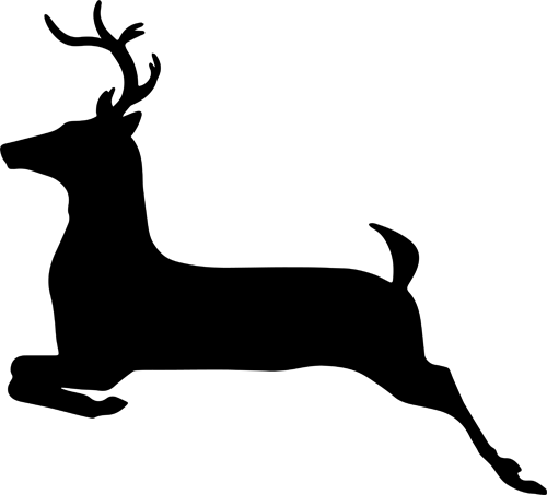 Deer Silhouette Png - Drawing (500x453), Png Download