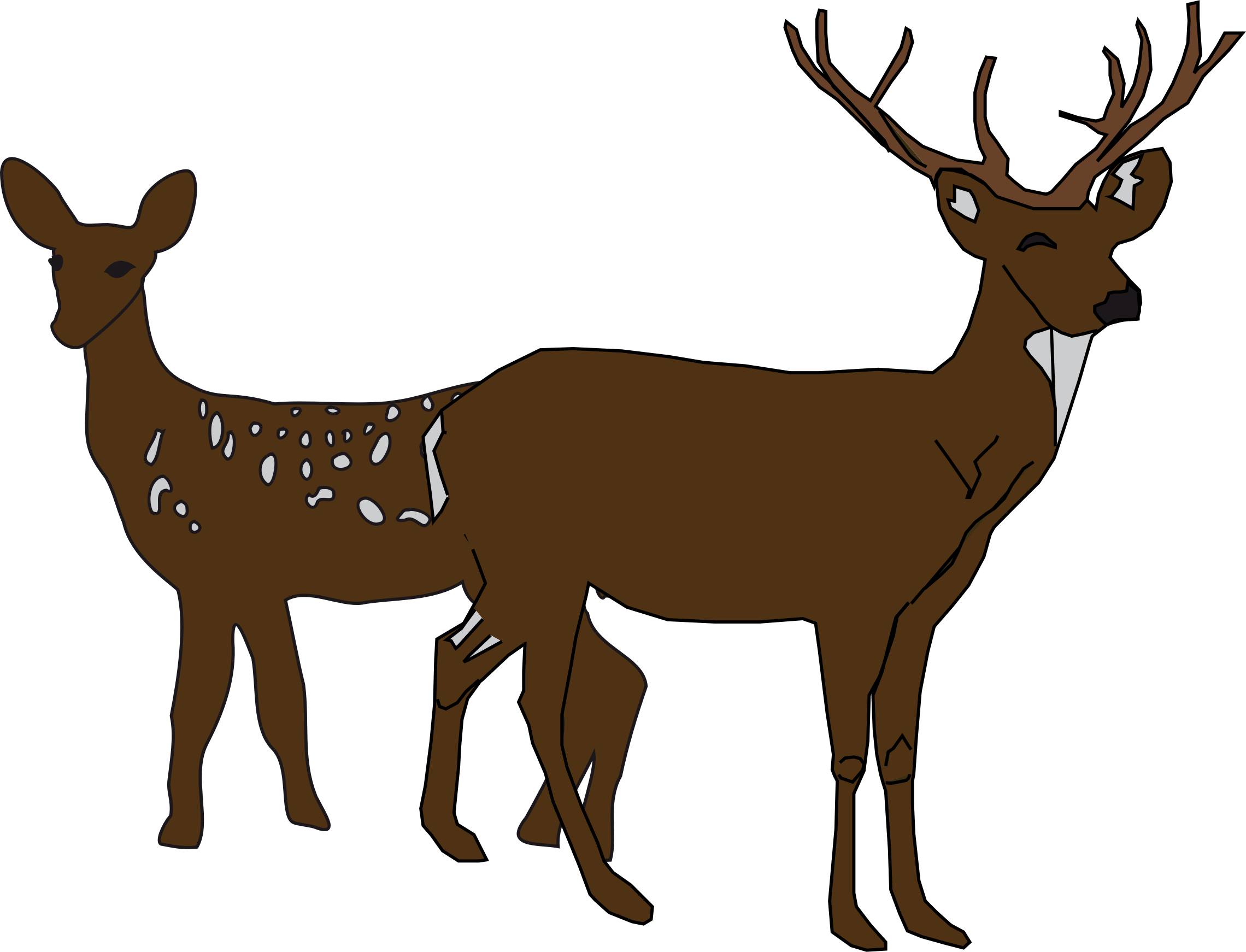 Clipart Resolution 2280*1742 - Buck Silhouette Mousepad (2280x1742), Png Download