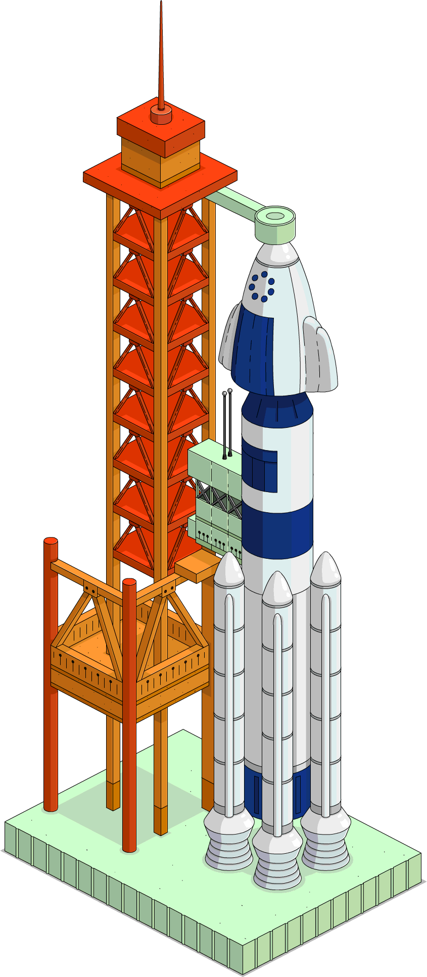 Rocket Launch Pad (845x1934), Png Download