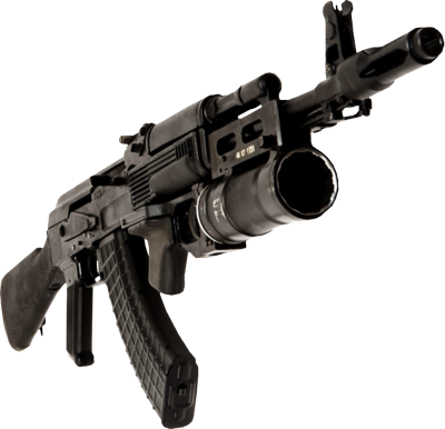 Ak47 W/ Rocket Launcher - Ak 47 With Rocket Launcher (400x386), Png Download