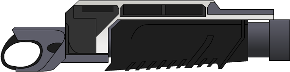 M024 Grenade Launcher (674x217), Png Download