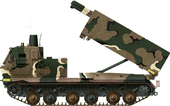 M270 Mlrs In Merdc Livery, - Multiple Rocket Launcher Png (591x370), Png Download
