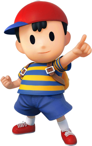 480px-ness Ssb4 Render - Nintendo Amiibo Ness - Wii U (480x480), Png Download