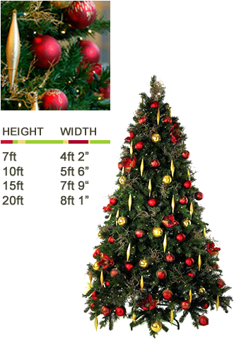 Red And Gold - Red And Gold Xmas Tree (350x500), Png Download