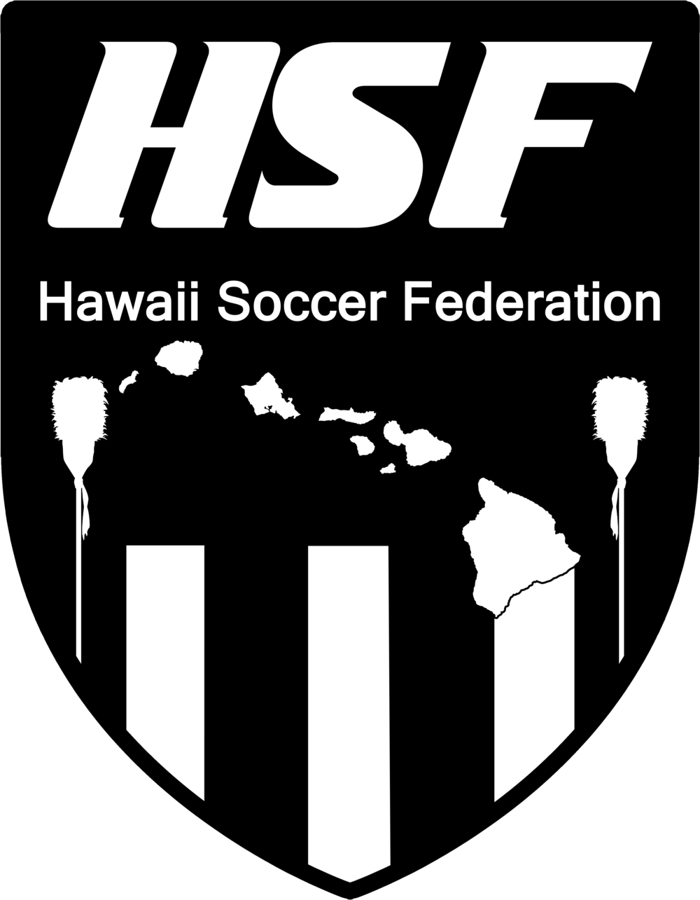 Hsf Logo B&w - Hawaii White Black Shower Curtain (1000x1285), Png Download
