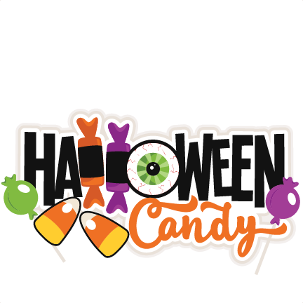 Halloween Candy Title Svg Scrapbook Cut File Cute Clipart - Halloween Candy Free Clip Art (432x432), Png Download