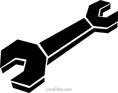 Wrench Royalty Free Vector Clip Art Illustration - Как Нарисовать Гаечный Ключ (480x380), Png Download