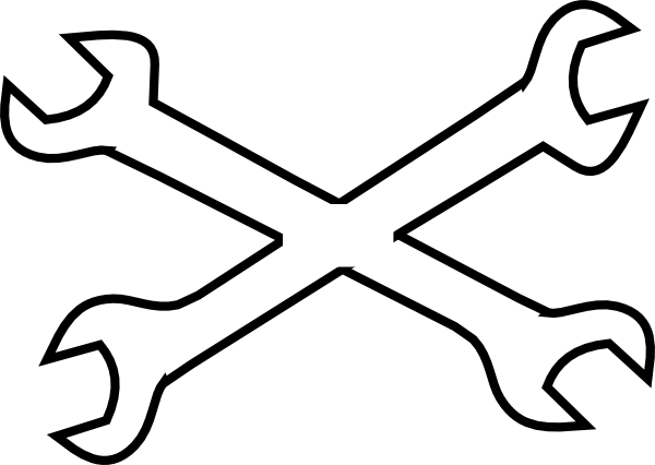 Png Black And White Library Pipe Silhouette At Getdrawings - Cross Wrenches Clip Art (600x426), Png Download