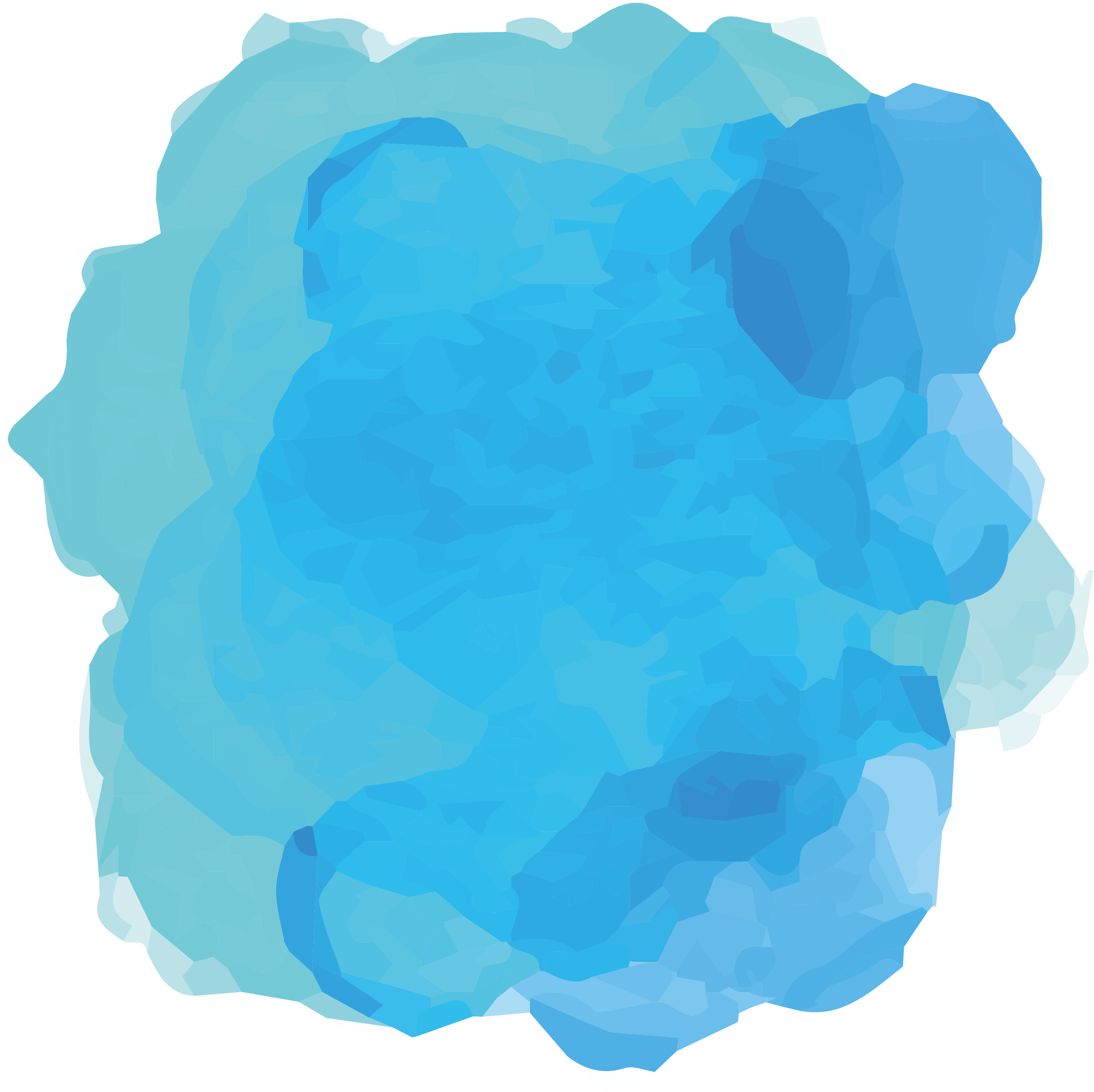Sky Blue Watercolor Brush - Watercolor Brush Watercolor Blue Png (2512x2508), Png Download