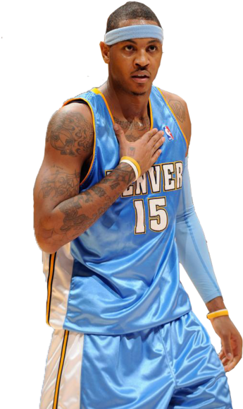 Carmelo Anthony - Carmelo Anthony Nuggets Png (344x600), Png Download